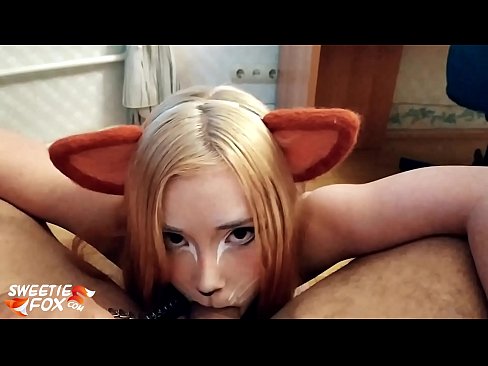 ❤️ Kitsune ابتلاع ديك ونائب الرئيس في فمها الإباحية فقط